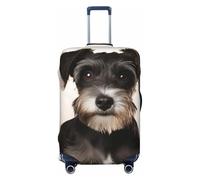 GDSHJKLW Housse de protection pour valise de voyage motif schnauzer lavable élastique anti-rayures pour valises de 45,7 à 81,3 cm, Noir , L