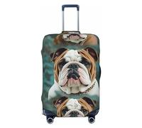 GDSHJKLW Housse de protection pour valise, motif bouledogue anglais amusant, lavable, élastique, anti-rayures, petite valise de voyage, convient aux valises de 45,7 à 81,3 cm, Noir , S