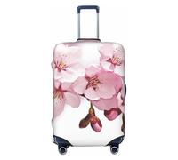 GDSHJKLW Housse de protection pour valises de voyage avec motif fleurs de cerisier - Lavable - Élastique - Anti-rayures - Convient aux valises de 45,7 à 81,3 cm, Noir , L