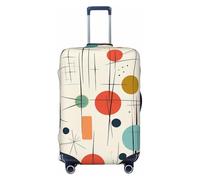 GDSHJKLW Housse de protection pour valises de voyage moderne du milieu du siècle, lavable, élastique, anti-rayures pour valises de 45,7 à 81,3 cm, Noir, M