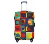 GDSHJKLW Housse de protection pour valises de voyage motif art abstrait, lavable, élastique, anti-rayures, convient aux valises de 45,7 à 81,3 cm, Noir , L