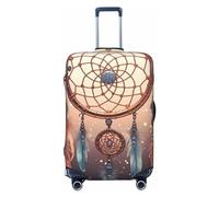 GDSHJKLW Housse de protection pour valises de voyage motif attrape-rêves amérindien, lavable, élastique, anti-rayures, convient aux valises de 45,7 à 81,3 cm, Noir , M