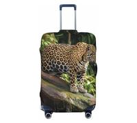 GDSHJKLW Jaguar Housse de protection pour valise de voyage Motif chat Lavable Élastique Anti-rayures Convient aux valises de 45,7 à 81,3 cm, Noir , M