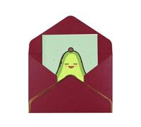 GDSHJKLW Jolie carte de vœux d'avocat de yoga avec enveloppes rouges foncées, 10,2 x 15,2 cm, inscription « Thinking of You » et « Happy Birthday », carte vierge pour toutes les occasions