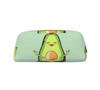 GDSHJKLW Jolie trousse à crayons en cuir d'avocat de grande capacité avec fermeture éclair pour homme et femme - Trousse de toilette de voyage étanche à large ouverture pour pièces de monnaie, doré