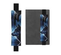 GDSHJKLW Lonely Wolf Porte-stylo en cuir synthétique amovible avec bande élastique pour stylo, journal intime, fournitures de bureau, cadeau pour journaux, cahiers, planificateurs