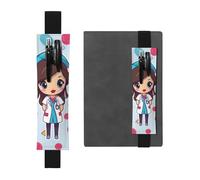 GDSHJKLW Mignon infirmière bande élastique porte-stylo détachable en cuir PU pochette stylo pochette journal crayon trousse fournitures de bureau cadeau pour journaux carnets, planificateurs
