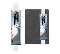 GDSHJKLW Mignon mouette élastique porte-stylo détachable en cuir PU pochette stylo pochette journal crayon trousse fournitures de bureau cadeau pour journal couverture rigide journaux planificateurs