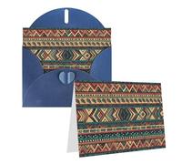 GDSHJKLW Native American1 Carte de vœux vierge avec enveloppes 10,2 x 15,2 cm, cartes de remerciement, cartes de notes, cartes toutes occasions, bleu pour Noël, vacances, anniversaire, remise de