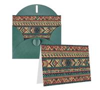 GDSHJKLW Native American1 Carte de vœux vierge avec enveloppes 10,2 x 15,2 cm, cartes de remerciement, cartes de notes, cartes toutes occasions, vert foncé pour Noël, vacances, anniversaire, remise de