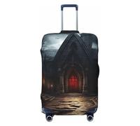 GDSHJKLW Old Crypt Housse de protection pour valise, lavable, élastique, anti-rayures, convient aux valises de 45,7 à 81,3 cm, Noir , M