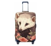 GDSHJKLW Opossum And Roses Housse de protection pour valise de voyage lavable élastique anti-rayures pour valise de voyage Convient aux valises de 45,7 à 81,3 cm, Noir, L