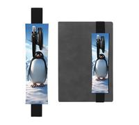 GDSHJKLW Pingouin Antarctique Ice - Porte-stylo amovible en cuir synthétique - Pour ranger des stylos, des crayons, des fournitures de bureau - Cadeau pour journaux, carnets, planificateurs