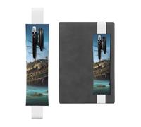 GDSHJKLW Porte-stylo amovible en cuir synthétique avec bande élastique en forme de bateau de croisière abandonné en mer, étui à crayons, fournitures de bureau, cadeau pour journaux, cahiers,