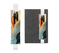 GDSHJKLW Porte-stylo amovible en cuir synthétique avec bande élastique style moderne du milieu du siècle pour journaux, carnets, planificateurs, blanc, Taille unique