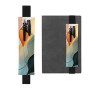 GDSHJKLW Porte-stylo amovible en cuir synthétique avec bande élastique style moderne du milieu du siècle pour journaux, carnets, planificateurs, Noir , Taille unique