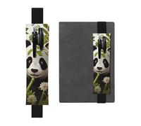 GDSHJKLW Porte-stylo en cuir synthétique amovible avec bande élastique en forme d'animal et bambou pour journaux, carnets, planificateurs