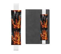 GDSHJKLW Porte-stylo en cuir synthétique amovible avec bande élastique en forme de flamme de feu, pochette pour journal, crayons, fournitures de bureau, cadeau pour journaux, carnets, planificateurs