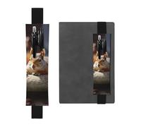 GDSHJKLW Porte-stylo en cuir synthétique amovible avec bande élastique en forme d'écureuil qui vient de se poser - Trousse à crayons - Fournitures de bureau - Cadeau pour journaux, cahiers,