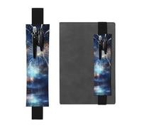 GDSHJKLW Porte-stylo en cuir synthétique amovible avec bande élastique pour le Nouvel An Pyrotechnics, étui à crayons, fournitures de bureau, cadeau pour journaux, carnets, planificateurs