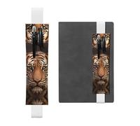 GDSHJKLW Porte-stylo en cuir synthétique amovible avec tête de tigre 3D pour stylo, porte-crayons, fournitures de bureau, cadeau pour journaux, carnets, planificateurs