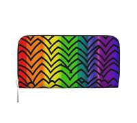 GDSHJKLW Portefeuille pour femme Gay Pride avec fermeture éclair autour du portefeuille en cuir synthétique pour téléphone, porte-cartes, organiseur pour femme, noir, taille unique, Noir , Taille