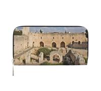 GDSHJKLW Portefeuille pour femme Israel At The Tower Of David avec fermeture éclair en cuir synthétique pour téléphone, porte-cartes, organiseur pour femme, noir, taille unique, Noir , Taille unique