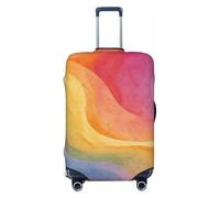 GDSHJKLW Rainbow Housse de protection pour valise de voyage lavable élastique anti-rayures pour valises de 45,7 à 81,3 cm, noir, L, Noir , L