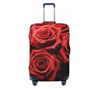 GDSHJKLW Red Rose Housse de protection pour valise de voyage lavable élastique anti-rayures pour valise de voyage pour valises de 45,7 à 81,3 cm, noir, L, noir, Noir, L