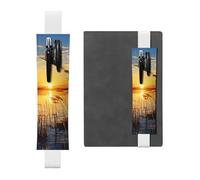 GDSHJKLW Reeds By The River Porte-stylo avec bande élastique amovible en cuir PU Pochette pour journal, crayons, fournitures de bureau, cadeau pour journaux, cahiers, planificateurs