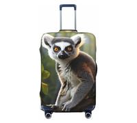 GDSHJKLW Ringtailed Lemur Housse de protection pour valise, lavable, élastique, anti-rayures, convient aux valises de 45,7 à 81,3 cm, Noir , XL