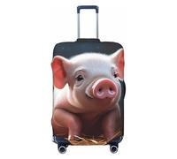 GDSHJKLW Smiling Housse de protection pour valise de voyage lavable élastique anti-rayures pour valises de 45,7 à 81,3 cm, Noir , S