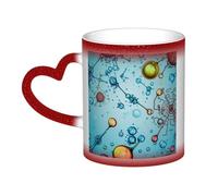 GDSHJKLW Tasses à café en céramique de 325 ml - Changement de couleur - Tasse à café fantaisie personnalisée - Tasse à thé - Abstraction - Biologie - Chimie - Cadeau amusant pour homme et femme