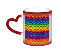 GDSHJKLW Tasses à café en céramique de 325 ml - Changement de couleur - Tasse à café fantaisie personnalisée - Tasse à thé - Motif arc-en-ciel Gay Pride - 1 tasse à café cool pour homme et femme