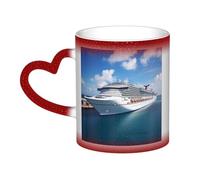 GDSHJKLW Tasses à café en céramique de 325 ml - Changement de couleur - Tasse à café fantaisie personnalisée - Tasse à thé - Navires de croisière - Tasse à café cool pour homme et femme - Cadeau