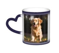 GDSHJKLW Tasses à café en céramique de 325 ml - Changement de couleur - Tasse à café fantaisie personnalisée - Tasse à thé - Chien Golden Retriever - Tasse à café cool pour homme et femme - Cadeau