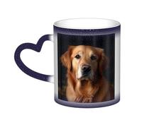 GDSHJKLW Tasses à café en céramique de 325 ml - Changement de couleur - Tasse à café fantaisie personnalisée - Tasse à thé Golden Retriever - Pour homme et femme - Cadeau amusant