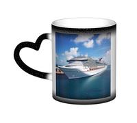 GDSHJKLW Tasses à café en céramique de 325 ml - Changement de couleur - Tasse à café fantaisie personnalisée - Tasse à thé - Navires de croisière - Tasse à café cool pour homme et femme - Cadeau