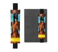 GDSHJKLW Teckel - Porte-stylo avec bande élastique amovible en cuir synthétique - Pour journaux, cahiers, planificateurs