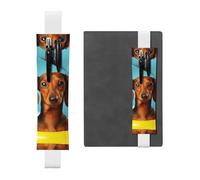 GDSHJKLW Teckel - Porte-stylo avec bande élastique amovible en cuir synthétique - Pour journaux, cahiers, planificateurs