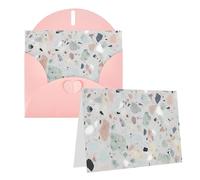 GDSHJKLW Terrazzo Carte de vœux vierge effet marbre pastel avec enveloppes 10,2 x 15,2 cm, cartes de remerciement, cartes de notes, cartes toutes occasions, pour Noël, vacances, anniversaire, remise