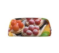 GDSHJKLW Trousse à crayons en cuir avec fermeture éclair - Grande capacité - Pour homme et femme - Trousse de toilette de voyage étanche - Grande ouverture