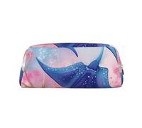 GDSHJKLW Trousse à crayons en cuir avec motif animaux marins - Grande capacité - Avec fermeture éclair - Pour homme et femme - Trousse de toilette de voyage étanche - Grande ouverture, doré, One Size