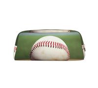 GDSHJKLW Trousse à crayons en cuir de baseball de grande capacité, trousse de maquillage avec fermeture éclair pour homme et femme, trousse de toilette de voyage, trousse de toilette étanche, grande
