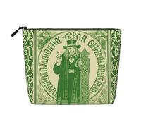 GDSHJKLW Trousse de maquillage en lin pour femme, étanche, organiseur de cosmétiques de voyage, léger à fermeture éclair, trousse de toilette de voyage, organisateur de bénédiction irlandaise, sac de