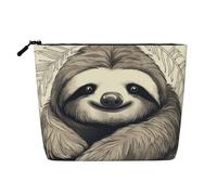 GDSHJKLW Trousse de maquillage en lin pour femme, étanche, organiseur de cosmétiques de voyage, léger à fermeture éclair, trousse de toilette de voyage, organisateur de paresseux mon esprit, sac de