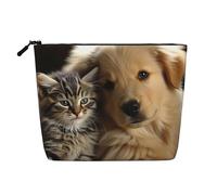 GDSHJKLW Trousse de maquillage en lin pour femme, étanche, organiseur de cosmétiques de voyage, léger à fermeture éclair, trousse de toilette de voyage, organisateur de pinceaux de maquillage pour