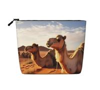 Gdshjklw Trousse de maquillage en lin pour femme, étanche, organiseur de cosmétiques de voyage, léger à fermeture éclair, sac de rangement pour pinceaux de maquillage