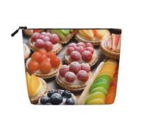 Gdshjklw Trousse de maquillage en lin pour femme, étanche, organiseur de cosmétiques de voyage, léger à fermeture éclair, trousse de toilette de voyage, sac de rangement pour tartelettes sucrées