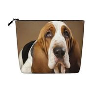 Gdshjklw Trousse de maquillage en lin pour femme, étanche, organiseur de cosmétiques de voyage, léger à fermeture éclair, trousse de toilette de voyage, sac de rangement pour pinceaux de maquillage